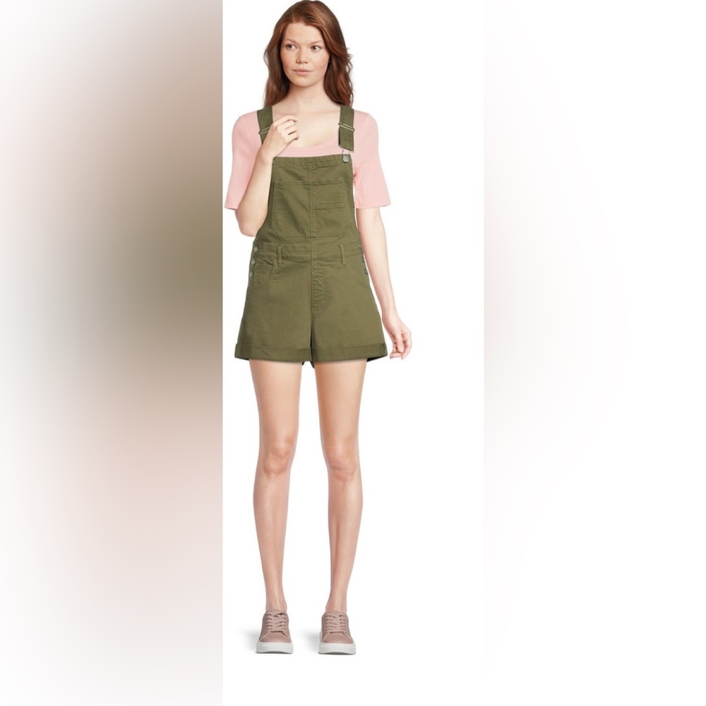 No Boundaries Women’s Green Olive Overalls
